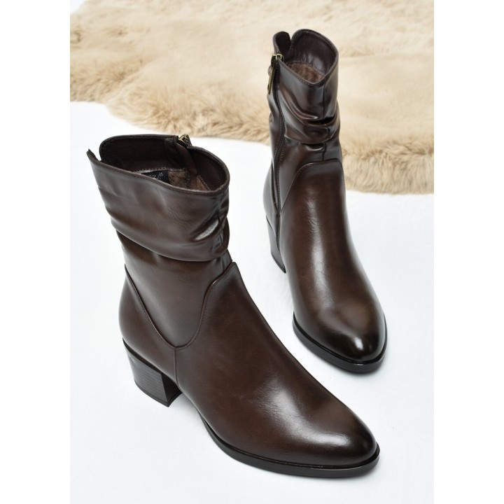 Botki damskie Vinceza 58682 Brąz