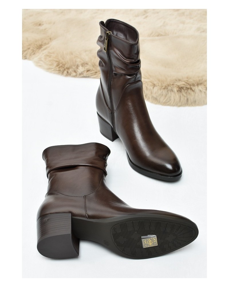 Botki damskie Vinceza 58682 Brąz