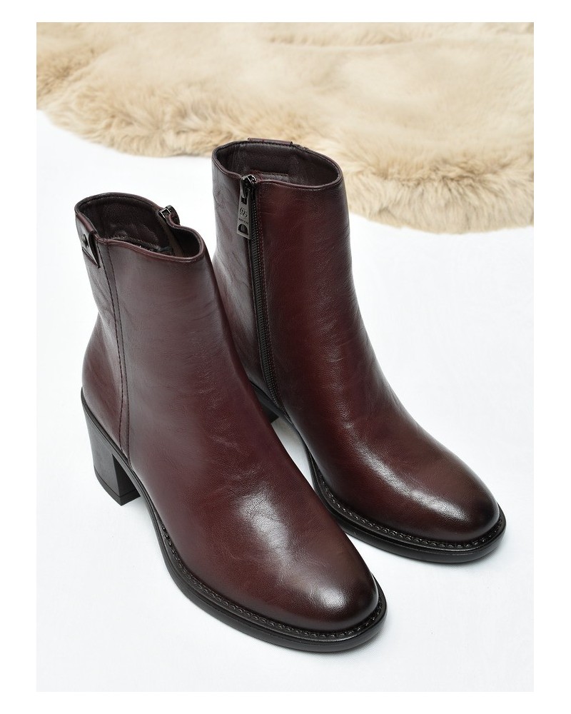 Botki damskie Vinceza 58655 Bordo