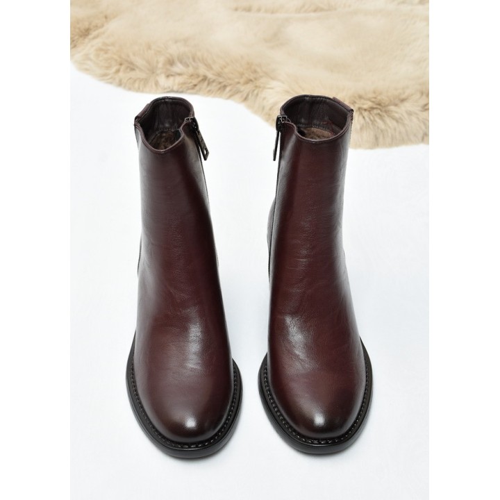 Botki damskie Vinceza 58655 Bordo