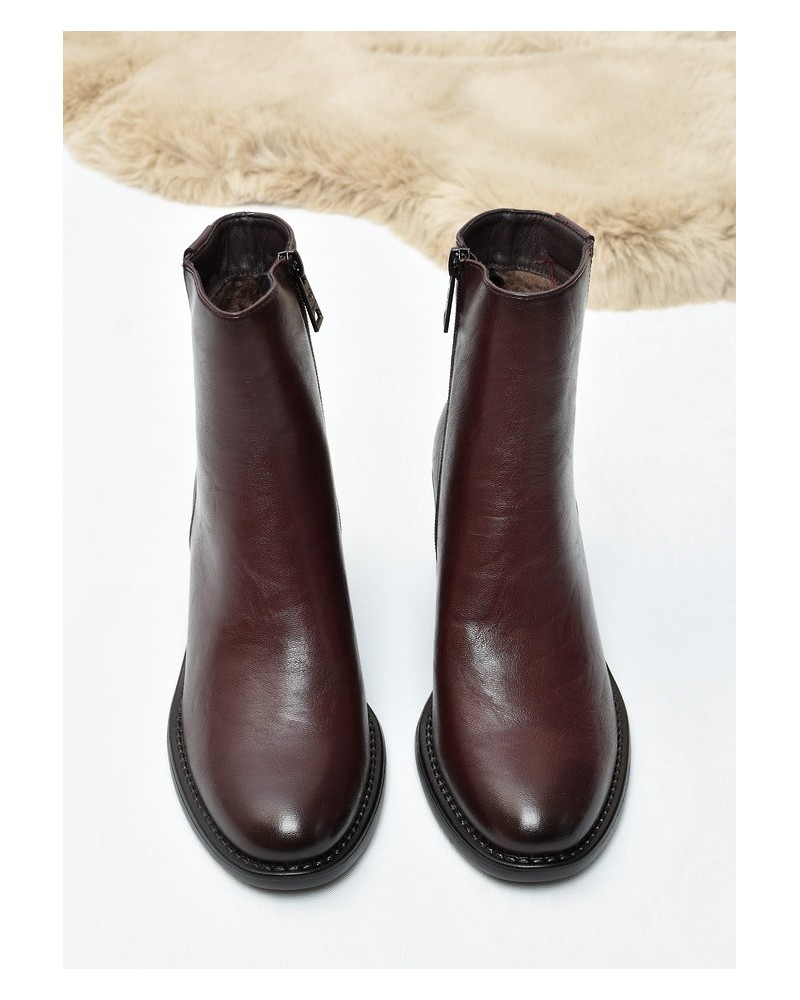 Botki damskie Vinceza 58655 Bordo
