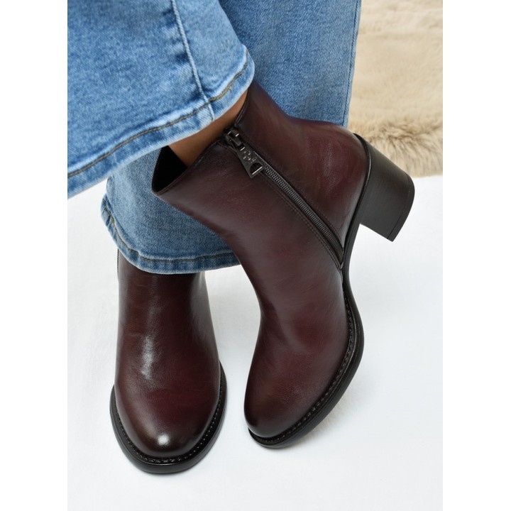 Botki damskie Vinceza 58655 Bordo