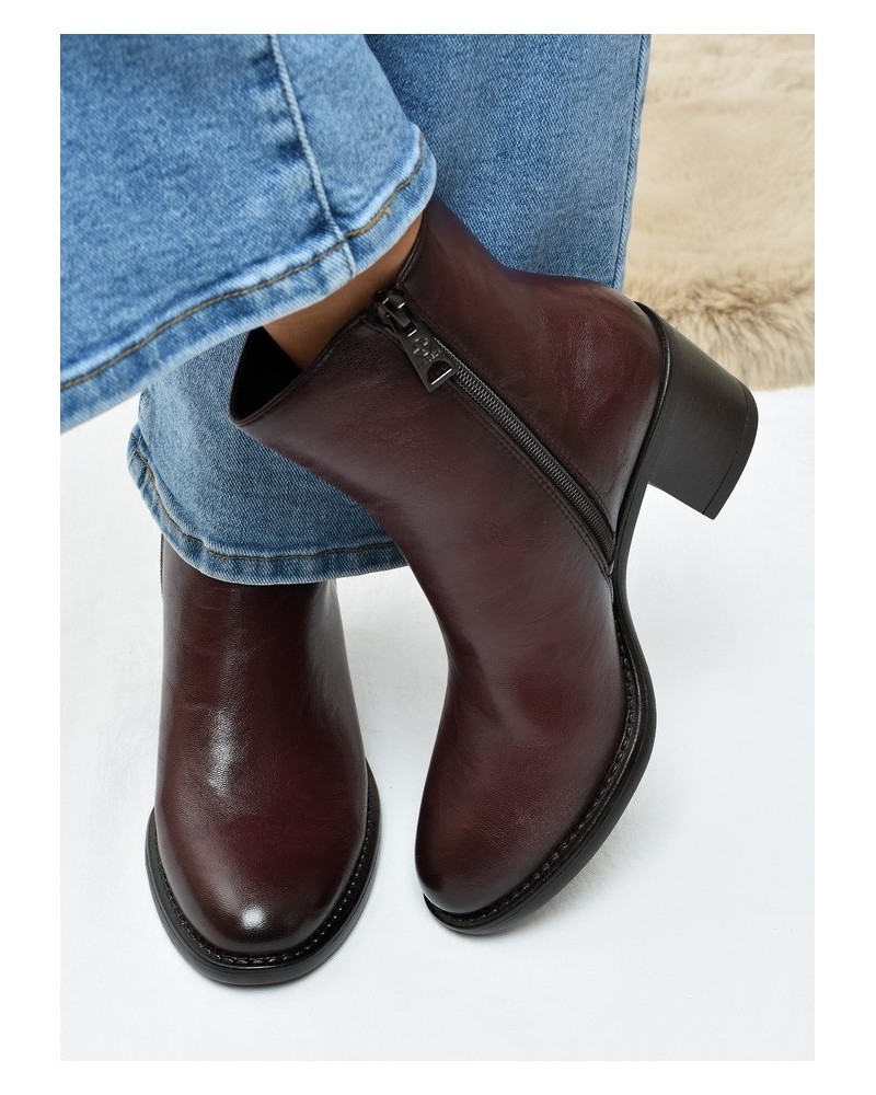 Botki damskie Vinceza 58655 Bordo