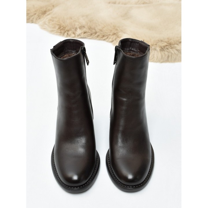 Botki damskie Vinceza 58655 Brąz