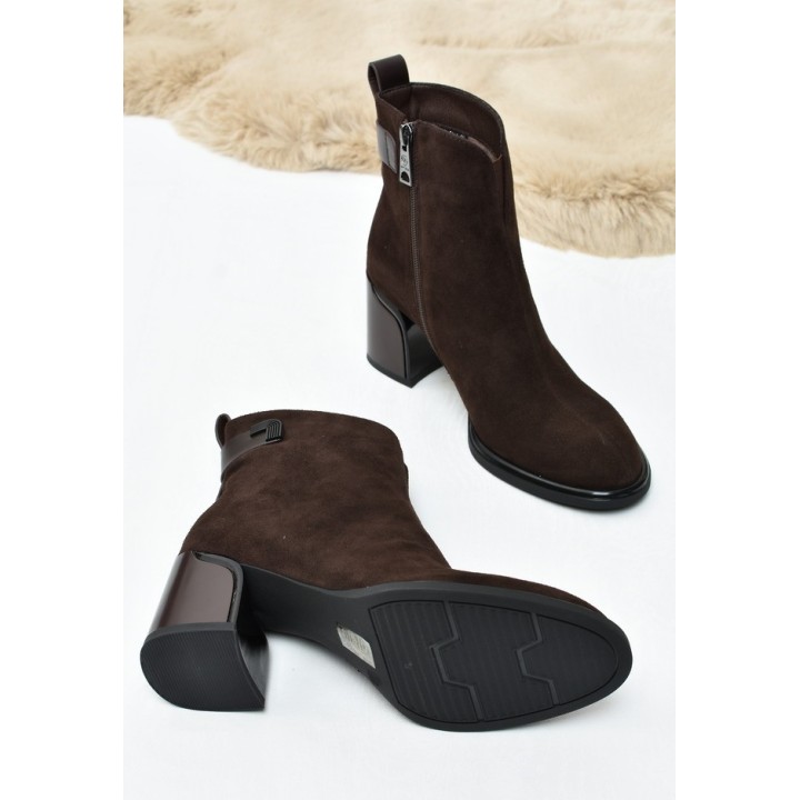 Botki damskie Vinceza 67059 Ciemny Brąz