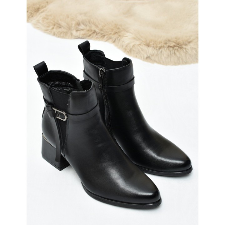 Botki damskie Potocki 12502 Czarne