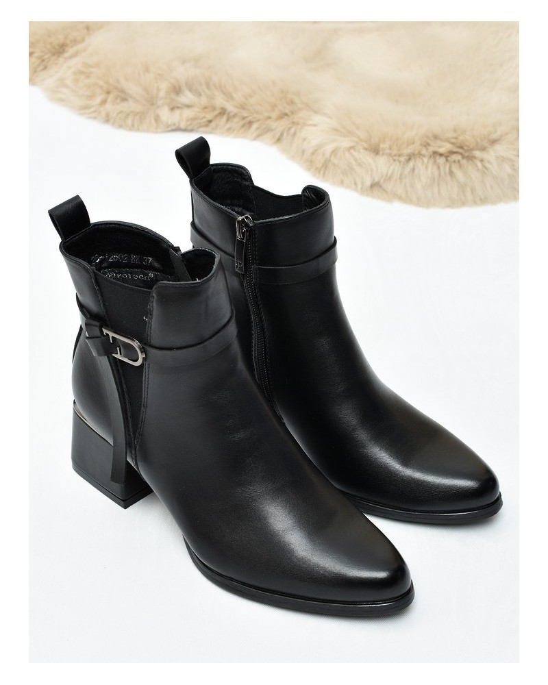 Botki damskie Potocki 12502 Czarne