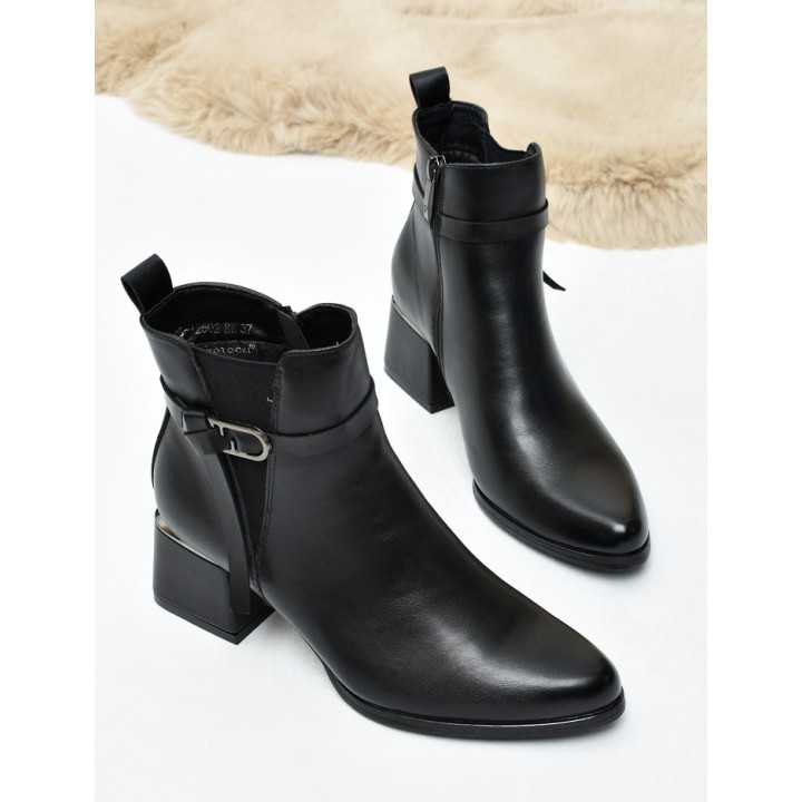 Botki damskie Potocki 12502 Czarne