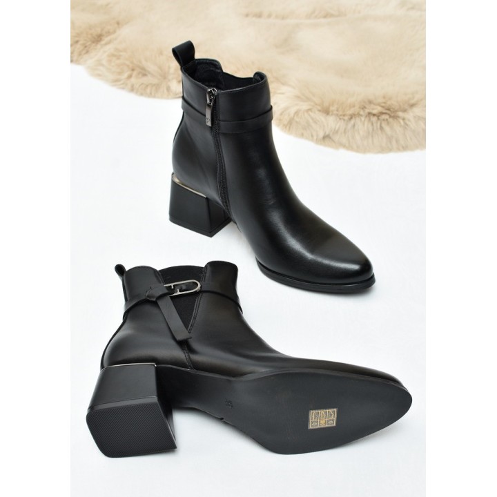 Botki damskie Potocki 12502 Czarne