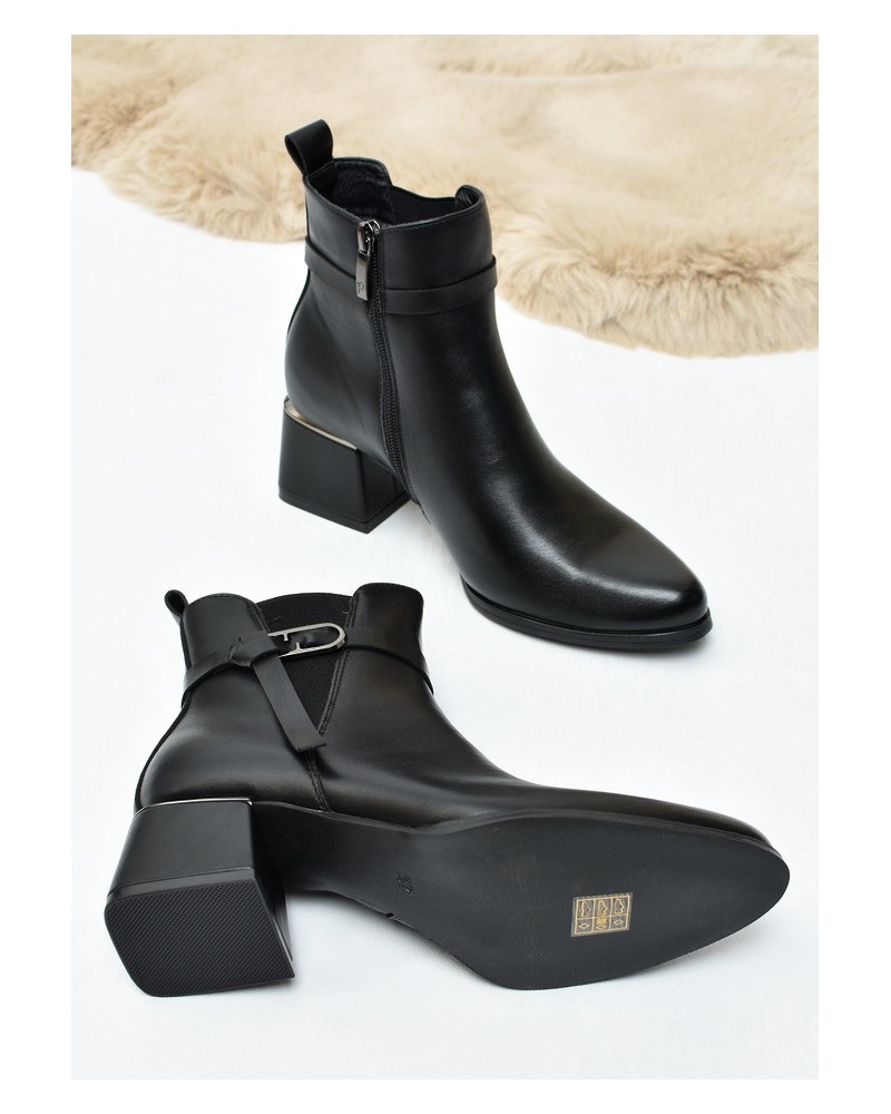 Botki damskie Potocki 12502 Czarne