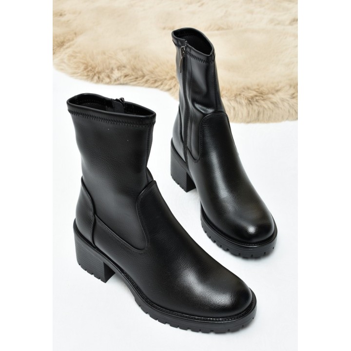 Botki damskie Potocki 12835 Czarne