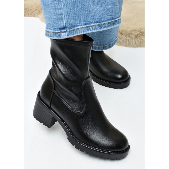 Botki damskie Potocki 12835 Czarne