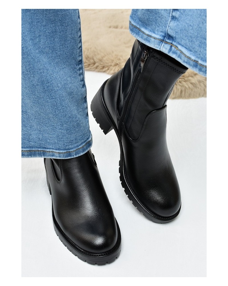 Botki damskie Potocki 12835 Czarne
