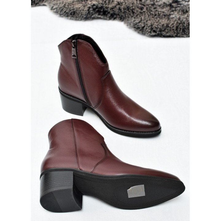 Botki damskie Vinceza 133138 Bordo