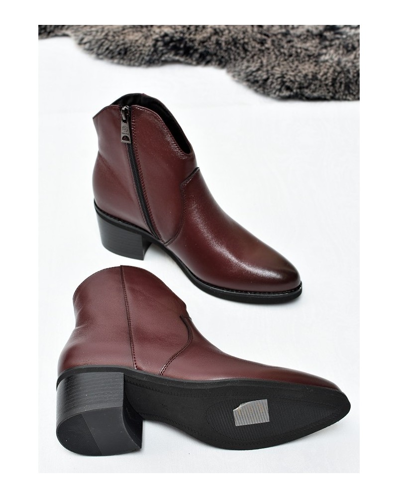 Botki damskie Vinceza 133138 Bordo