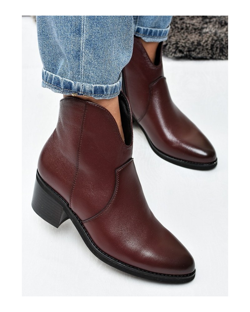 Botki damskie Vinceza 133138 Bordo