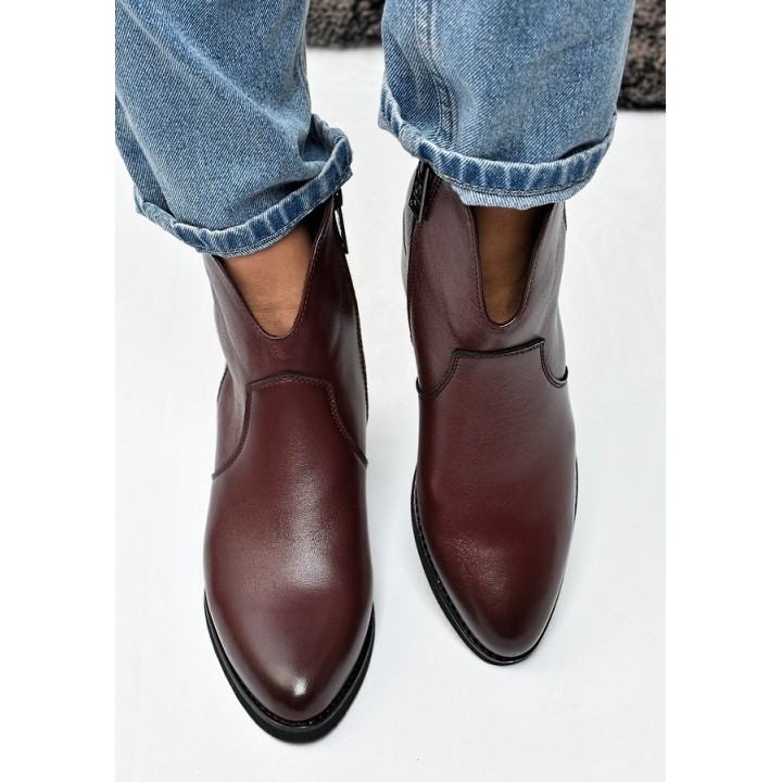 Botki damskie Vinceza 133138 Bordo