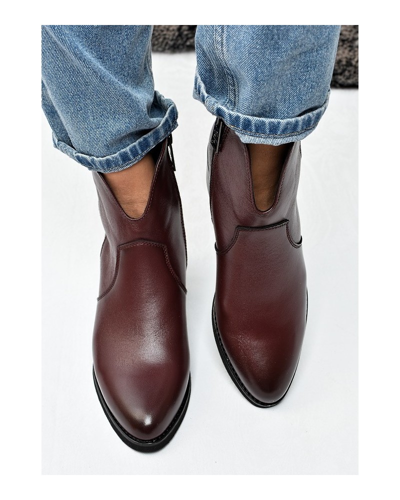 Botki damskie Vinceza 133138 Bordo