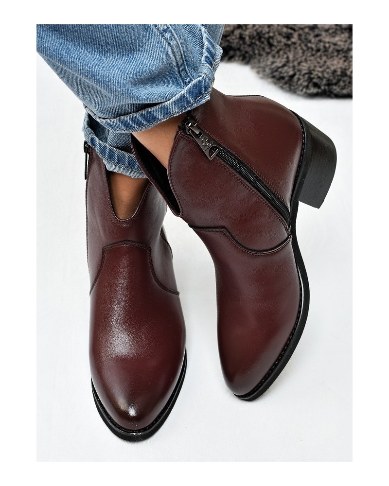 Botki damskie Vinceza 133138 Bordo