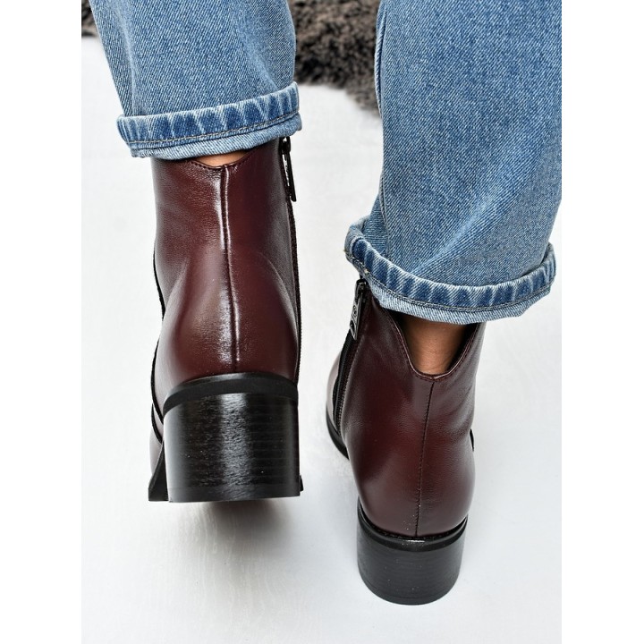 Botki damskie Vinceza 133138 Bordo