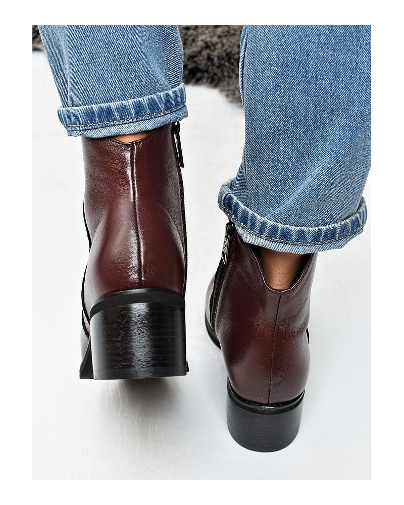 Botki damskie Vinceza 133138 Bordo