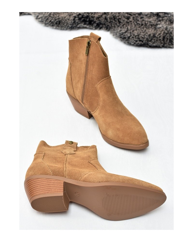 Botki kowbojki damskie Big Star TT274953 Camel