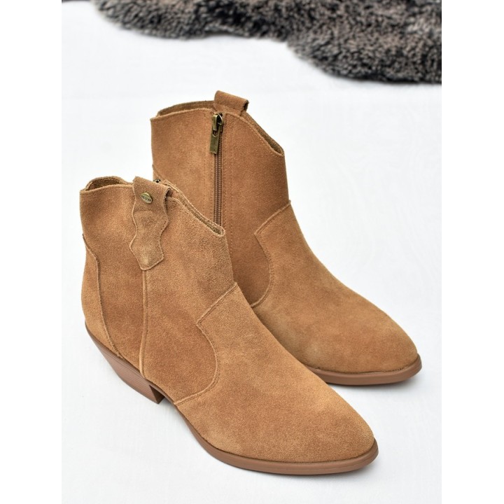 Botki kowbojki damskie Big Star TT274953 Camel