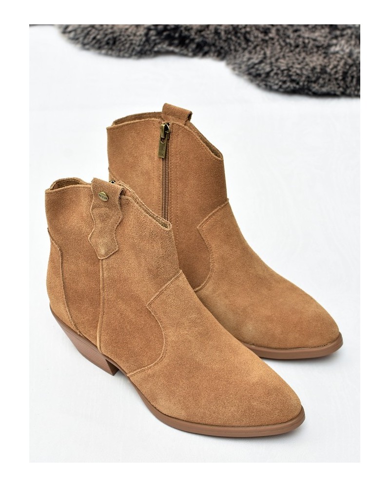 Botki kowbojki damskie Big Star TT274953 Camel