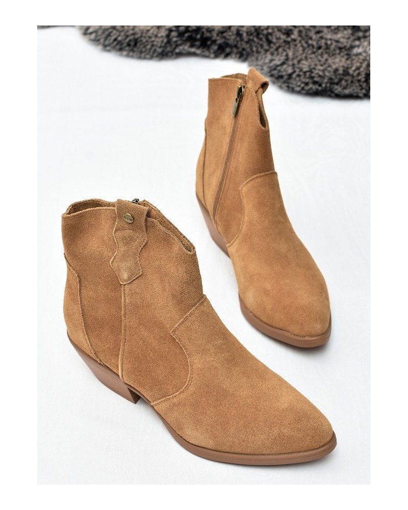 Botki kowbojki damskie Big Star TT274953 Camel