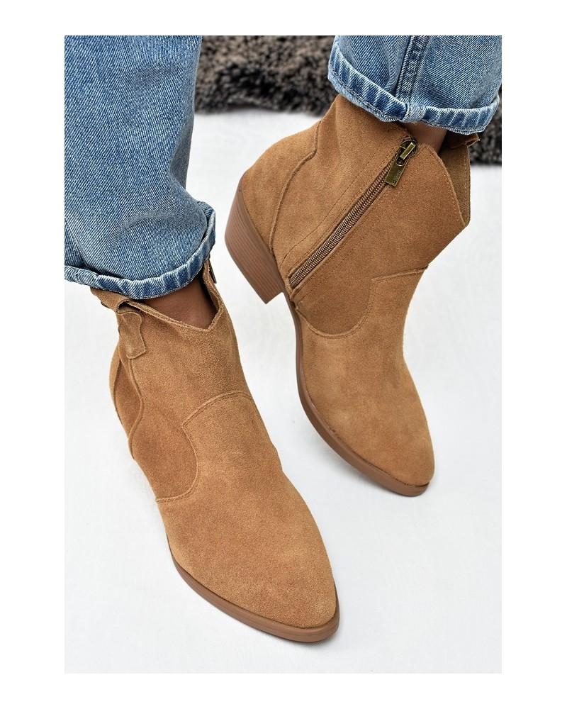 Botki kowbojki damskie Big Star TT274953 Camel