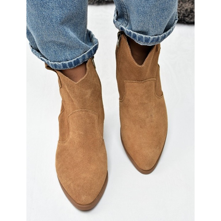 Botki kowbojki damskie Big Star TT274953 Camel