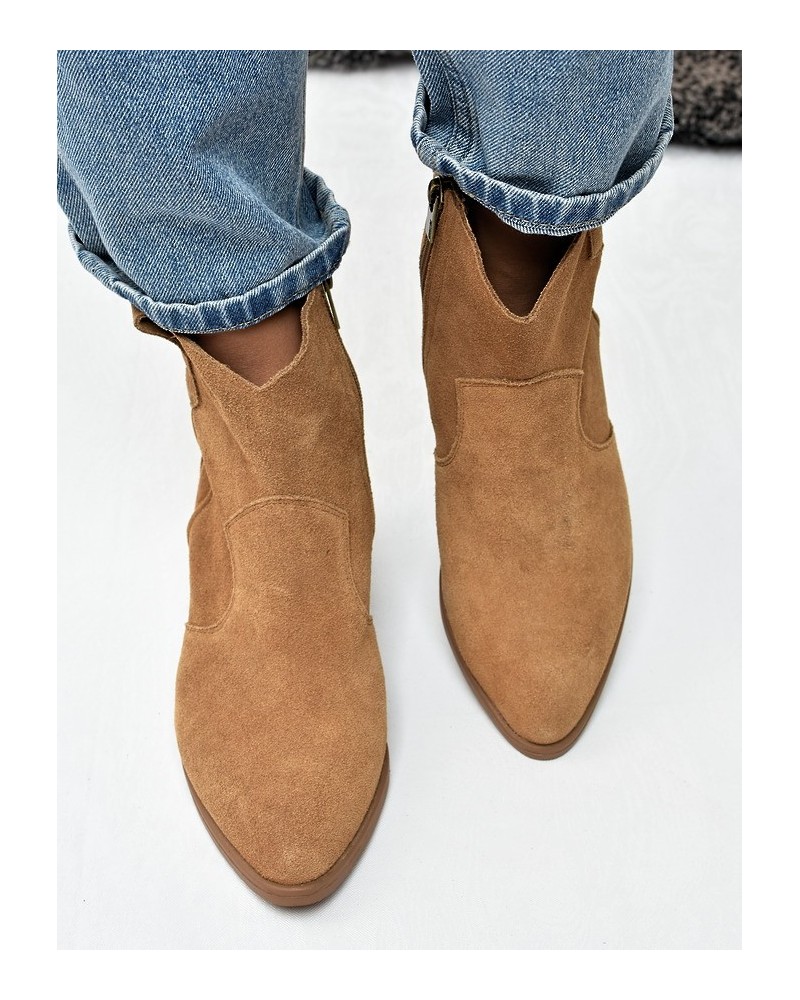 Botki kowbojki damskie Big Star TT274953 Camel