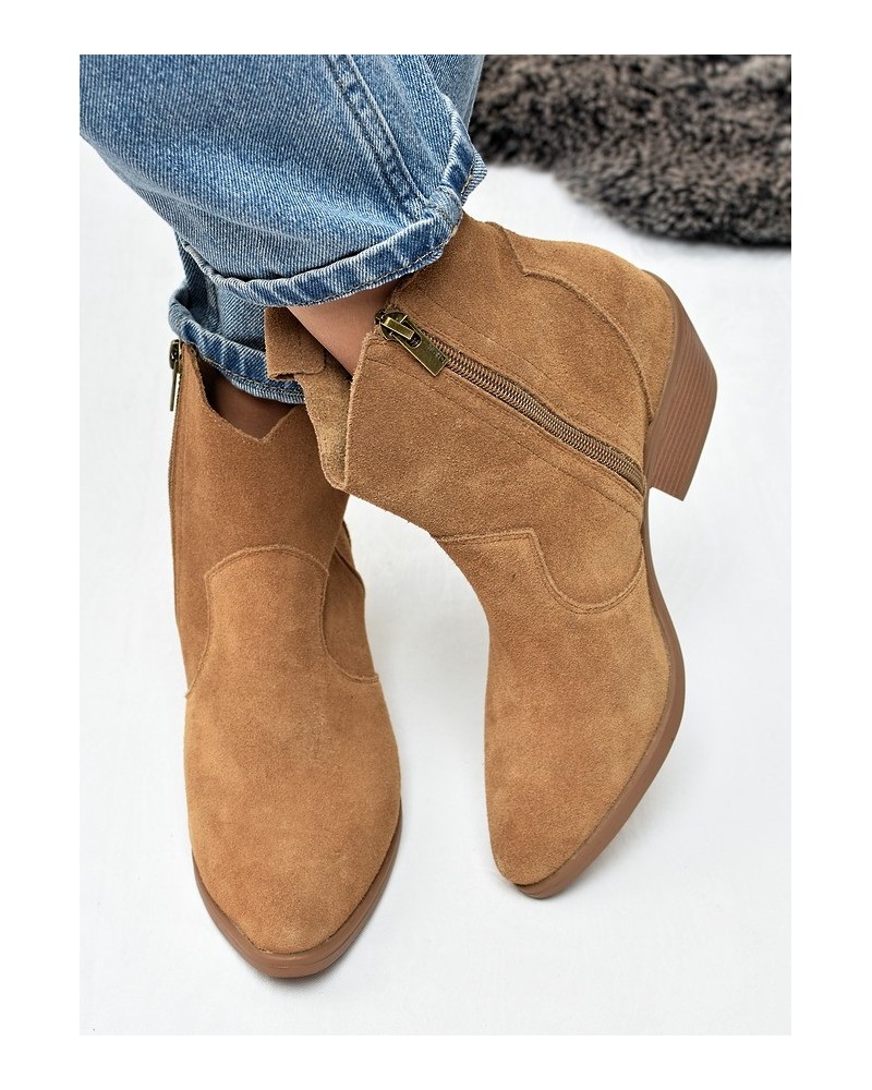 Botki kowbojki damskie Big Star TT274953 Camel