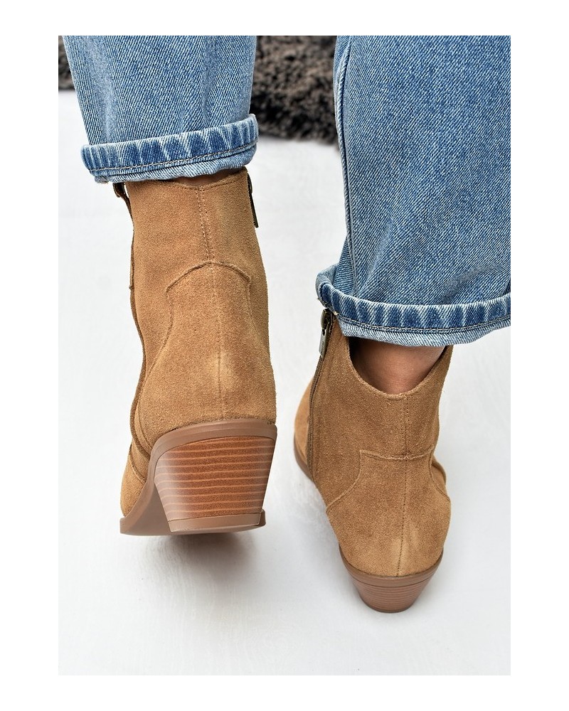 Botki kowbojki damskie Big Star TT274953 Camel