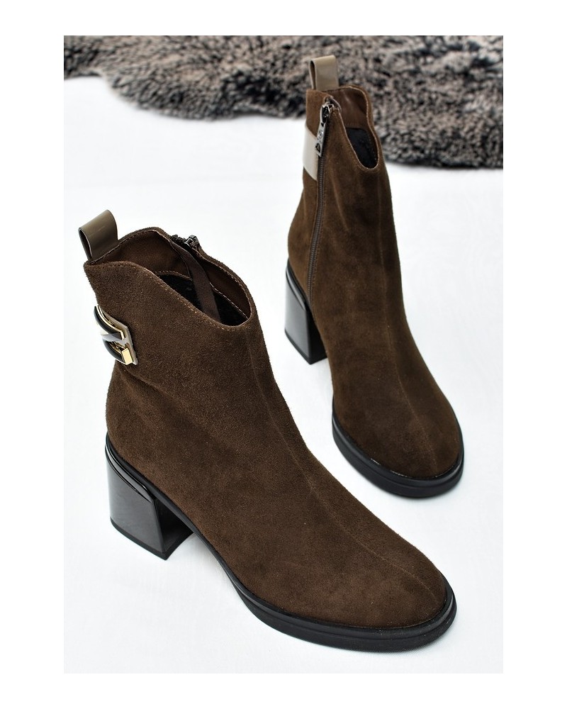 Botki damskie Vinceza 89153 Khaki