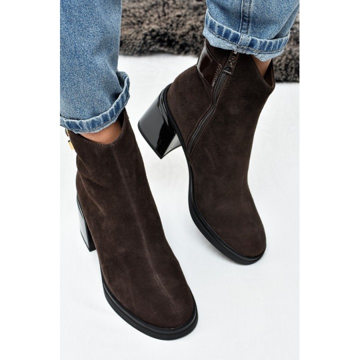 Botki damskie Vinceza 89153 Ciemny Brąz
