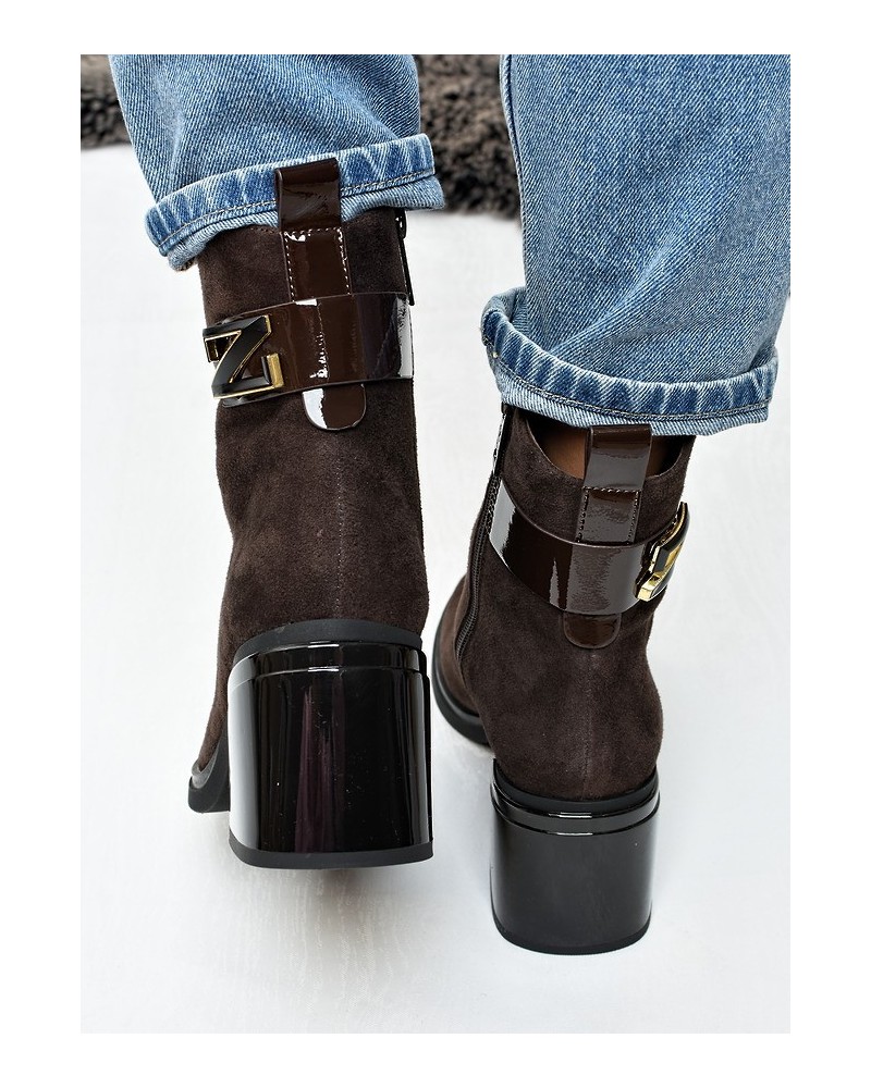 Botki damskie Vinceza 89153 Ciemny Brąz