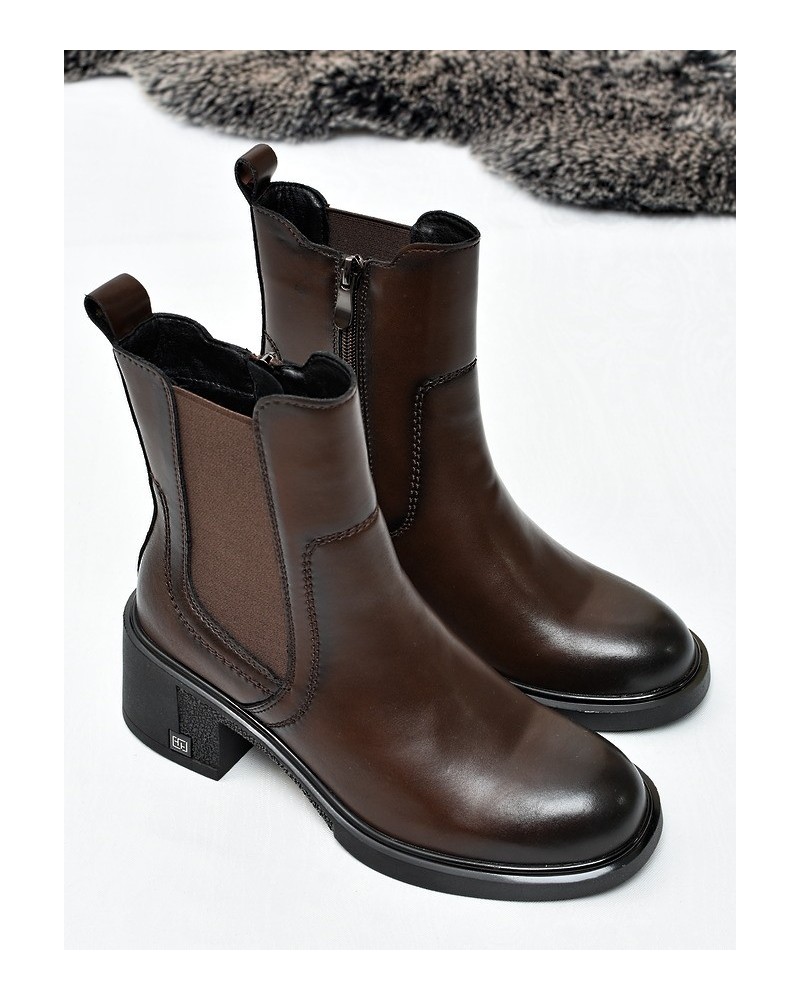 Botki damskie Vinceza 86442 Brąz
