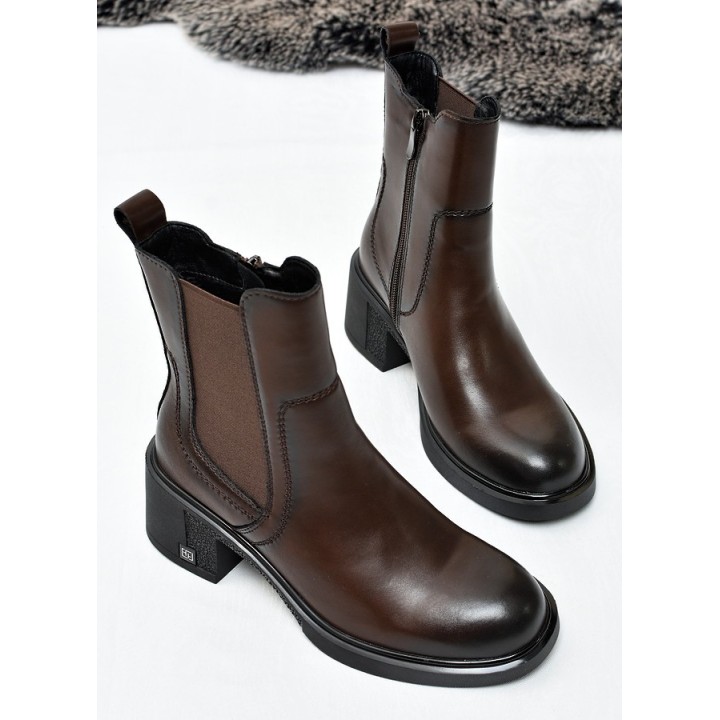 Botki damskie Vinceza 86442 Brąz