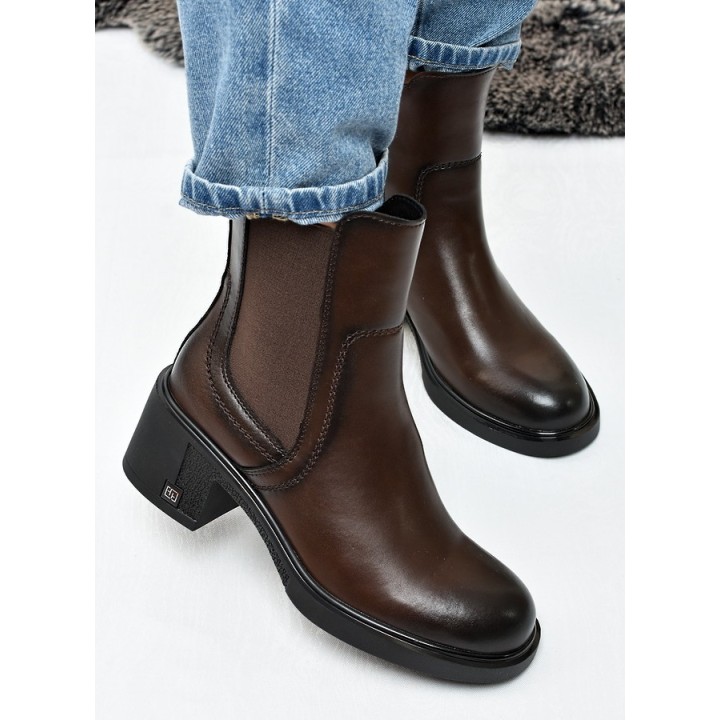 Botki damskie Vinceza 86442 Brąz