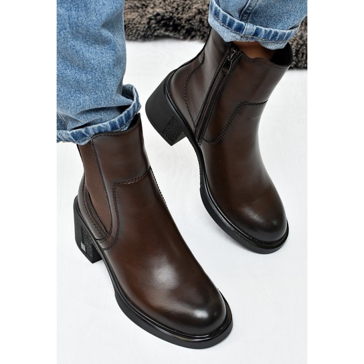 Botki damskie Vinceza 86442 Brąz