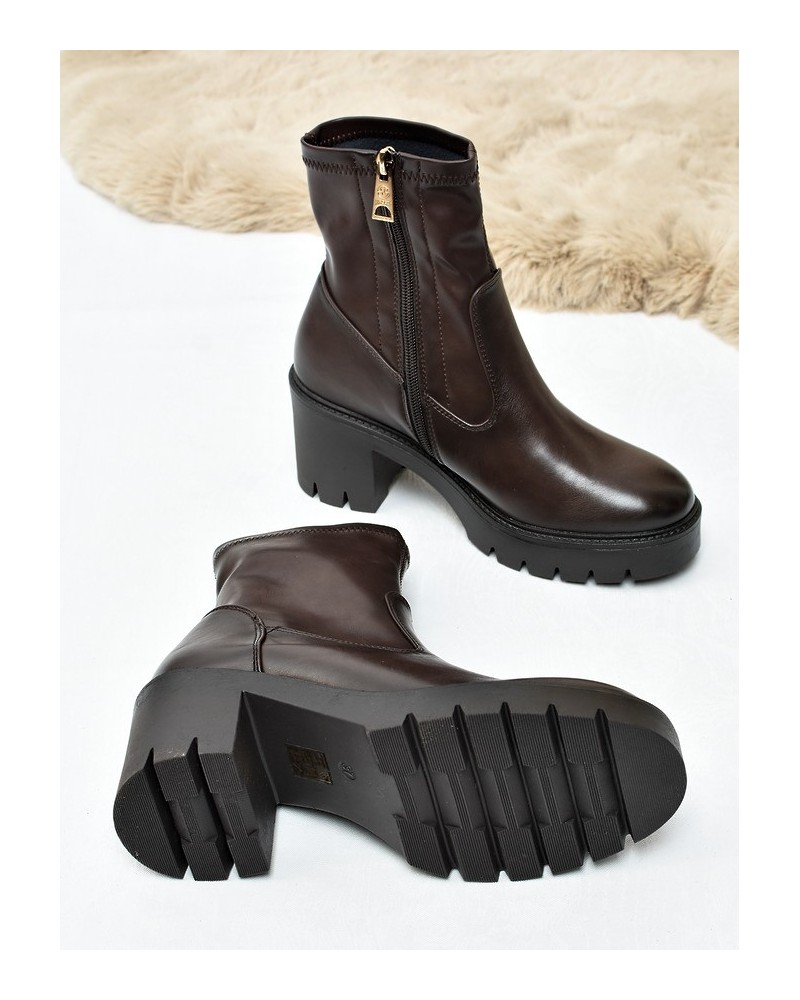Botki damskie Vinceza 58672 Brąz