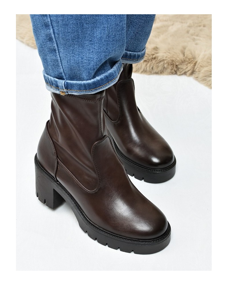 Botki damskie Vinceza 58672 Brąz