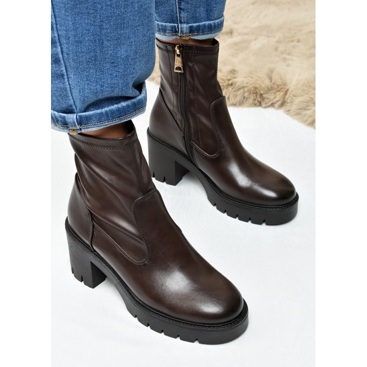 Botki damskie Vinceza 58672 Brąz