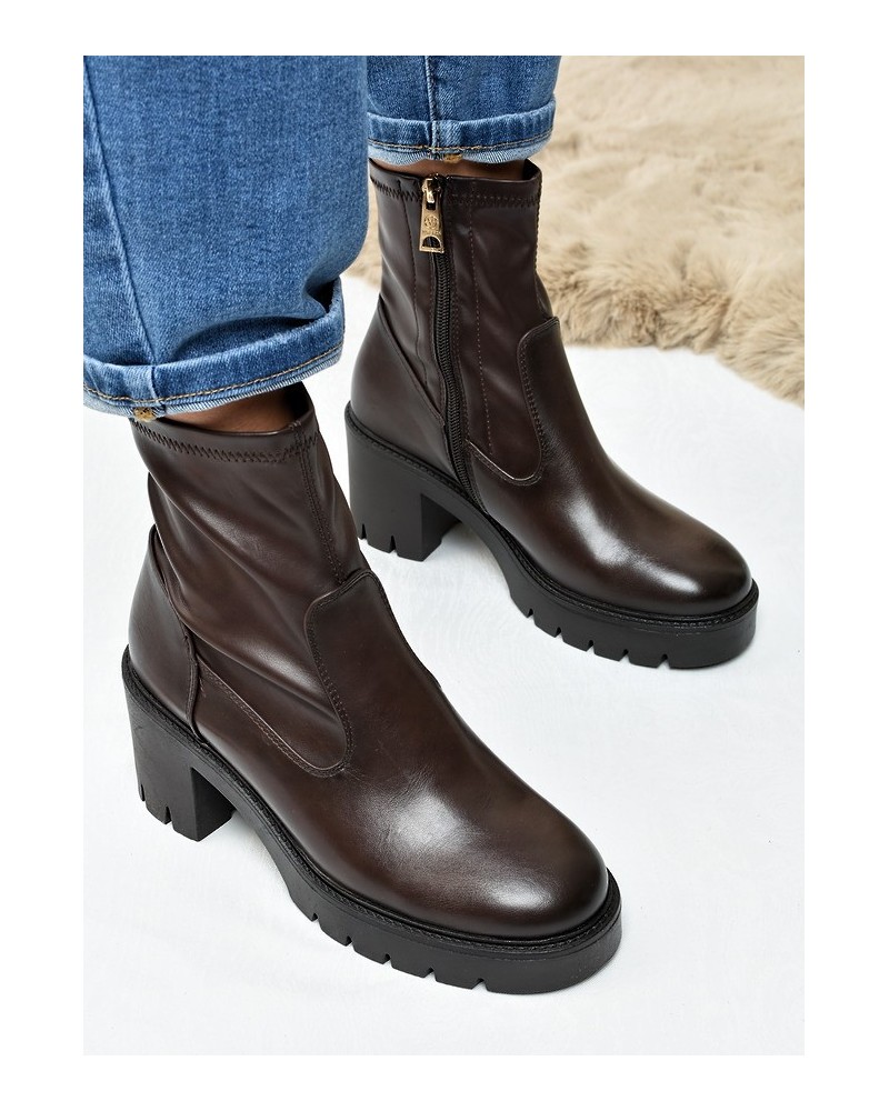 Botki damskie Vinceza 58672 Brąz