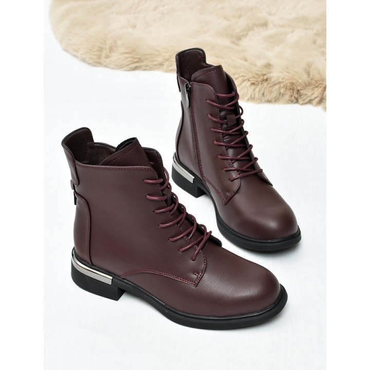 Trzewiki botki damskie Vinceza 86450 Bordo