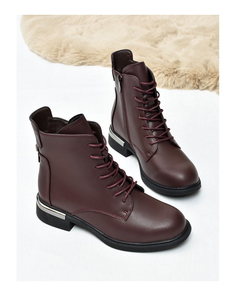 Trzewiki botki damskie Vinceza 86450 Bordo