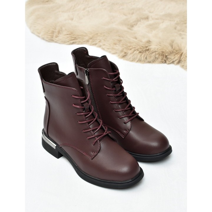 Trzewiki botki damskie Vinceza 86450 Bordo
