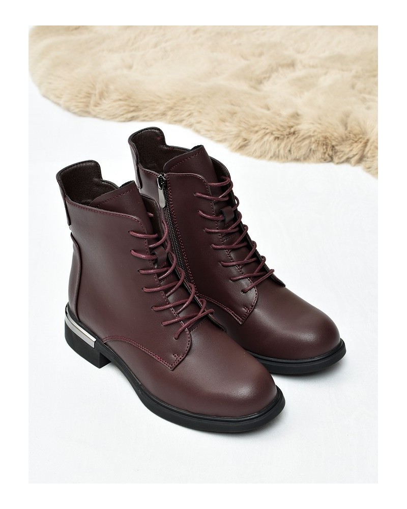 Trzewiki botki damskie Vinceza 86450 Bordo