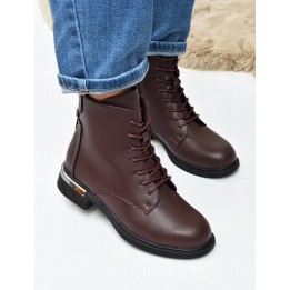 Trzewiki botki damskie Vinceza 86450 Bordo